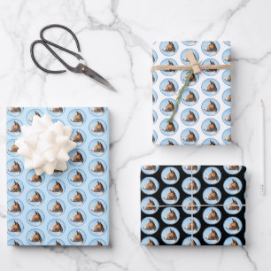 Feuille De Papier Cadeau Peinture Basenji - Belle Art Original