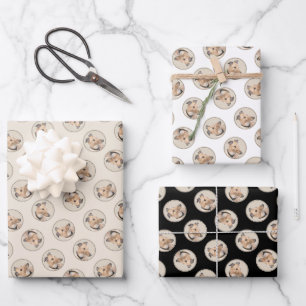 Feuille De Papier Cadeau Peinture Greyhound Fawn mignonne Original Animal c