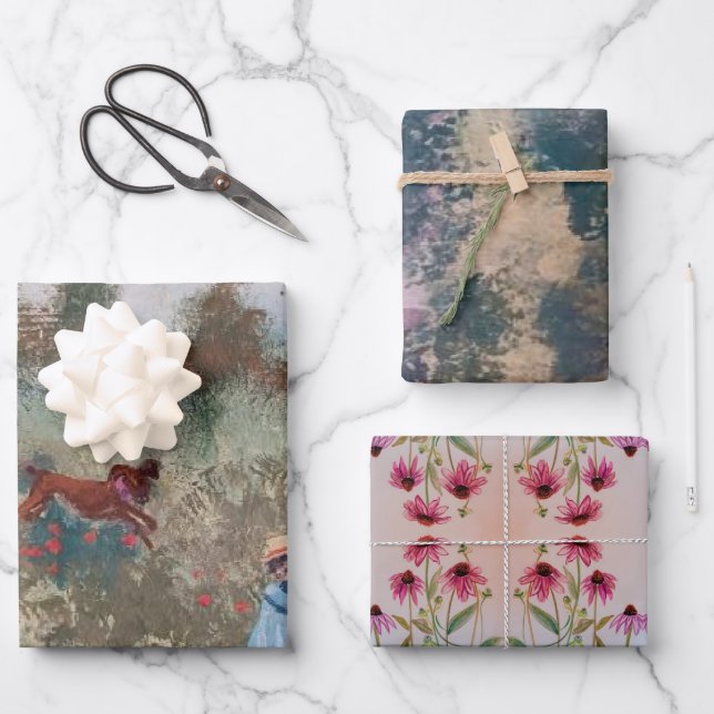 Feuille De Papier Cadeau peintures artistiques (Recto)