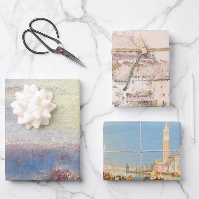 Feuille De Papier Cadeau Peintures de Venise par William Turner (Recto)