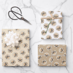Feuille De Papier Cadeau Pekingese Peinture Faune Cute Original Animal Chie