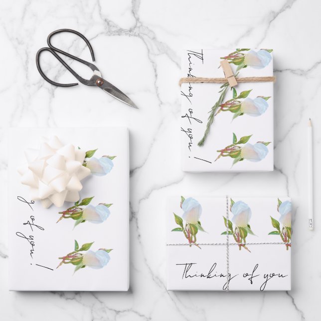 Feuille De Papier Cadeau Pense à toi ! (Recto)