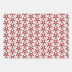 Feuille De Papier Cadeau Pentagram Red Devil