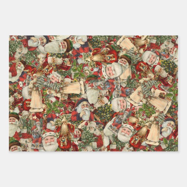 Feuille De Papier Cadeau Père Noël (Devant)