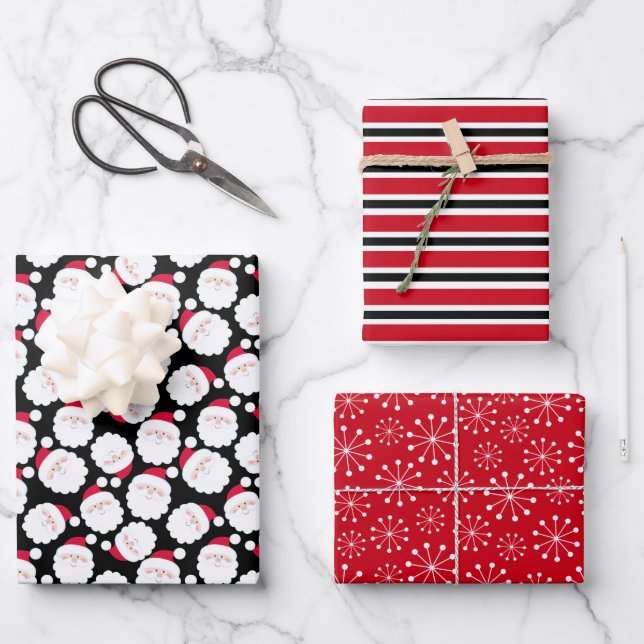 Feuille De Papier Cadeau Père Noël (Recto)