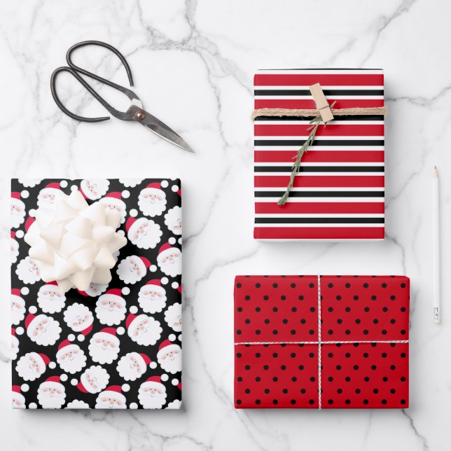 Feuille De Papier Cadeau Père Noël (Recto)