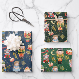Feuille De Papier Cadeau Personnages de ballet festive Magical Cute Nutcrac