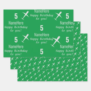 Feuille De Papier Cadeau Personnalisé Joyeux Anniversaire Avion Irlandais V
