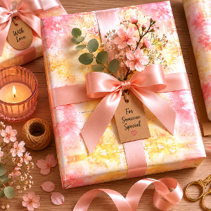 Feuille De Papier Cadeau Pétales dans la Brume