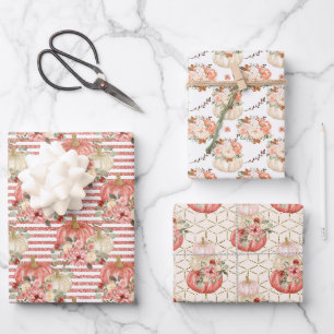 Feuille De Papier Cadeau Petit Baby shower Citrouille Fête d'anniversaire