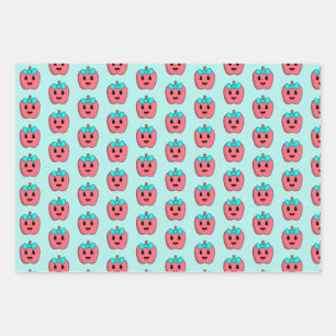 Feuille De Papier Cadeau Petite pomme