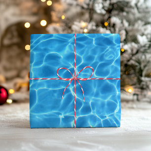 Feuille De Papier Cadeau Photo Aqua Blue Piscine