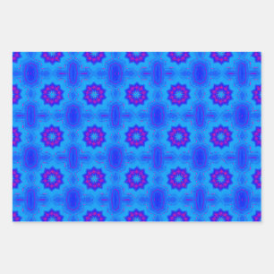 Feuille De Papier Cadeau Photographie africaine bleue
