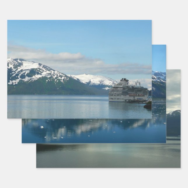 Feuille De Papier Cadeau Photographie de voyage de croisière en Alaska (Lot)