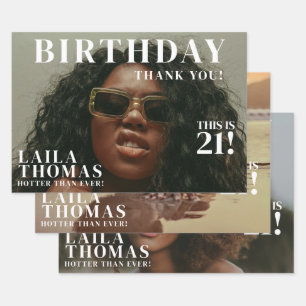 Feuille De Papier Cadeau Photos personnalisées Couverture du magazine de fê