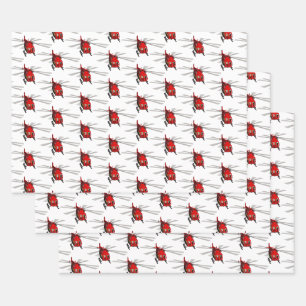 Feuille De Papier Cadeau Pilote d'aide de Noël