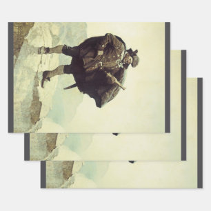 Feuille De Papier Cadeau Pirates Anciens, Capitaine Bill Bones par NC Wyeth