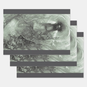 Feuille De Papier Cadeau Pirates Vintage, Capitaine Goldsack par Howard Pyl