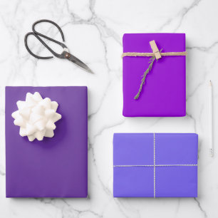 Feuille De Papier Cadeau Plain Rebecca Violet Ardoise Purple Tons 3 Tones