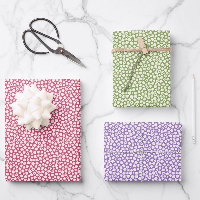 Feuille De Papier Cadeau Plomb de fleurs ditsy (Créateur téléchargé)