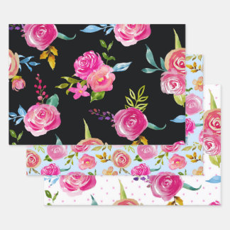 Feuille De Papier Cadeau Plutôt élégant floral