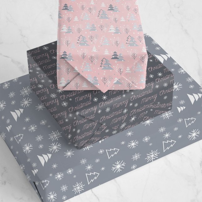 Feuille De Papier Cadeau Plutôt minimaliste Motif de Noël (Créateur téléchargé)