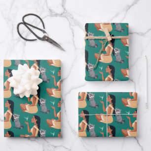 Feuille De Papier Cadeau Pocahontas et Pals Amitié forestière