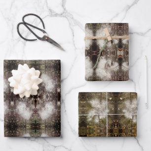 Feuille De Papier Cadeau Pods, graines et soie de Milkweed   San Telmo  