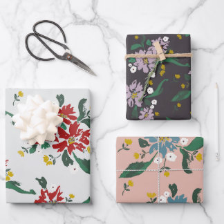 Feuille De Papier Cadeau Poinsettias For All Seasons