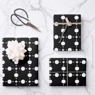 Feuille De Papier Cadeau Points blancs, motif à pois, points, pointillé