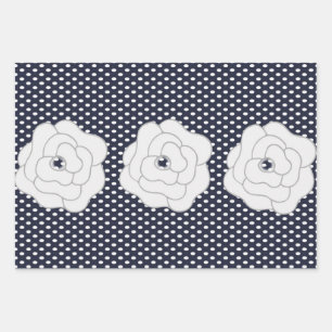 Feuille De Papier Cadeau Pois, Chouettes et Ballerinas