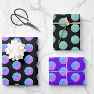 Feuille De Papier Cadeau Pois modernes de la Glitterie Étincelante Assortis