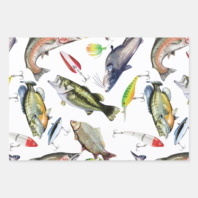 Feuille De Papier Cadeau Poisson (Devant 3)