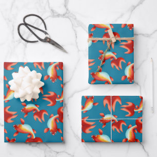 Feuille De Papier Cadeau Poisson de Koi