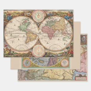 Feuille De Papier Cadeau Pôle Nord Terre Sainte Cartes rares  