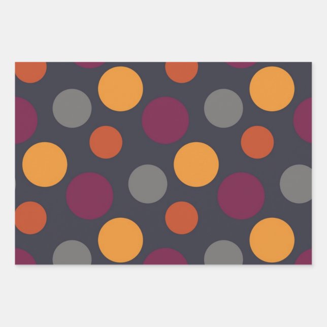 Feuille De Papier Cadeau Polka dot (Devant)