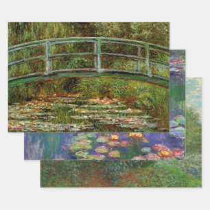 Feuille De Papier Cadeau Pont français de Monet Giverney