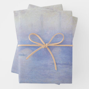 Feuille De Papier Cadeau Pont Waterloo, effet Mist par Claude Monet