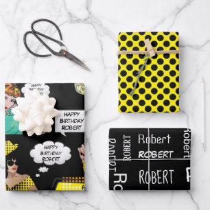 Feuille De Papier Cadeau Pop Art personnalisé