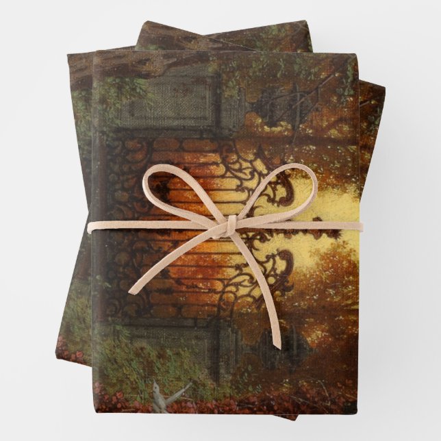 Feuille De Papier Cadeau Porte du château (par Ferdinand Knab) (En situation)