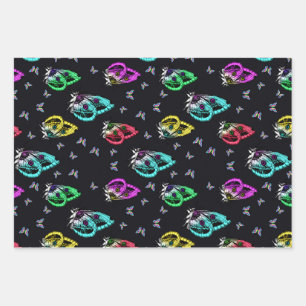 Feuille De Papier Cadeau Pouf rond