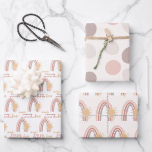 Feuille De Papier Cadeau Premier Voyage Autour Du Sun Boho Custom
