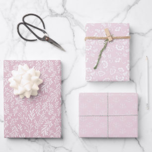 Feuille De Papier Cadeau Pretty Pink White Soft Pastel pour ses 3