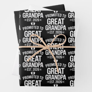 Feuille De Papier Cadeau Promu Grand-Père Est 2026 Grossesse Bébé
