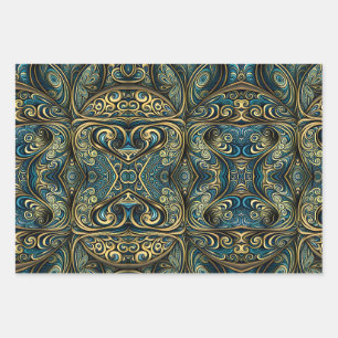 Feuille De Papier Cadeau Psychédélique Paisley Crazy