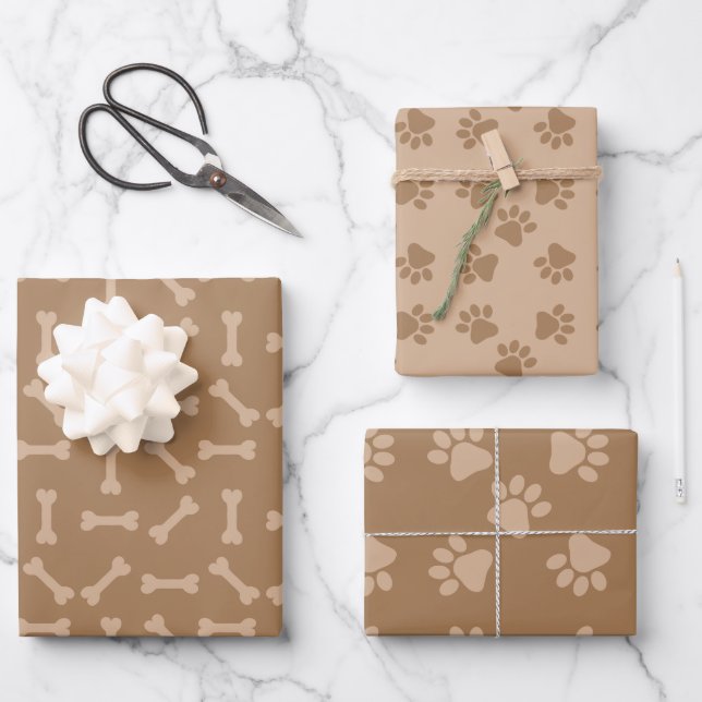 Feuille De Papier Cadeau Puppy Party Cadeau, Enfants & Animaux Anniversaire (Recto)