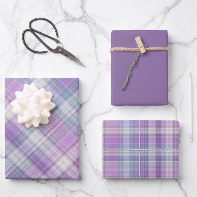Feuille De Papier Cadeau Purées douces, vert pâle et blanc (Recto)