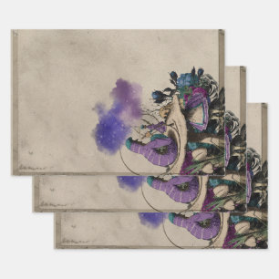 Feuille De Papier Cadeau Purple Caterpillar Alice au pays des merveilles
