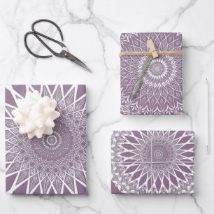 Feuille De Papier Cadeau Purple Wisteria Tristy Mandala