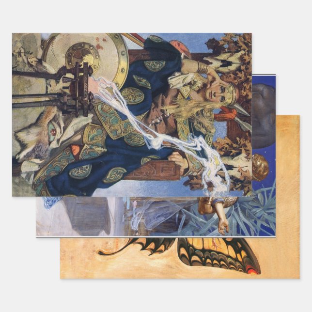 Feuille De Papier Cadeau Queen Maeve Warrior Princess Imaginaire Art (Lot)